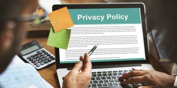 Privacy policy page on website