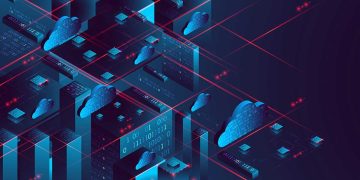 Cloud backup abstract graphic