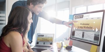 team doing a website editing with builder on WordPress staging site