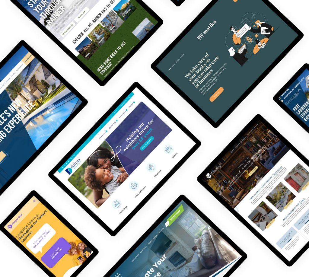 tablets and phones with Freshy websites