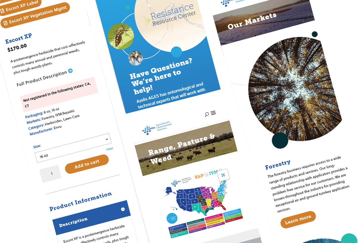 Azelis mobile screenshots
