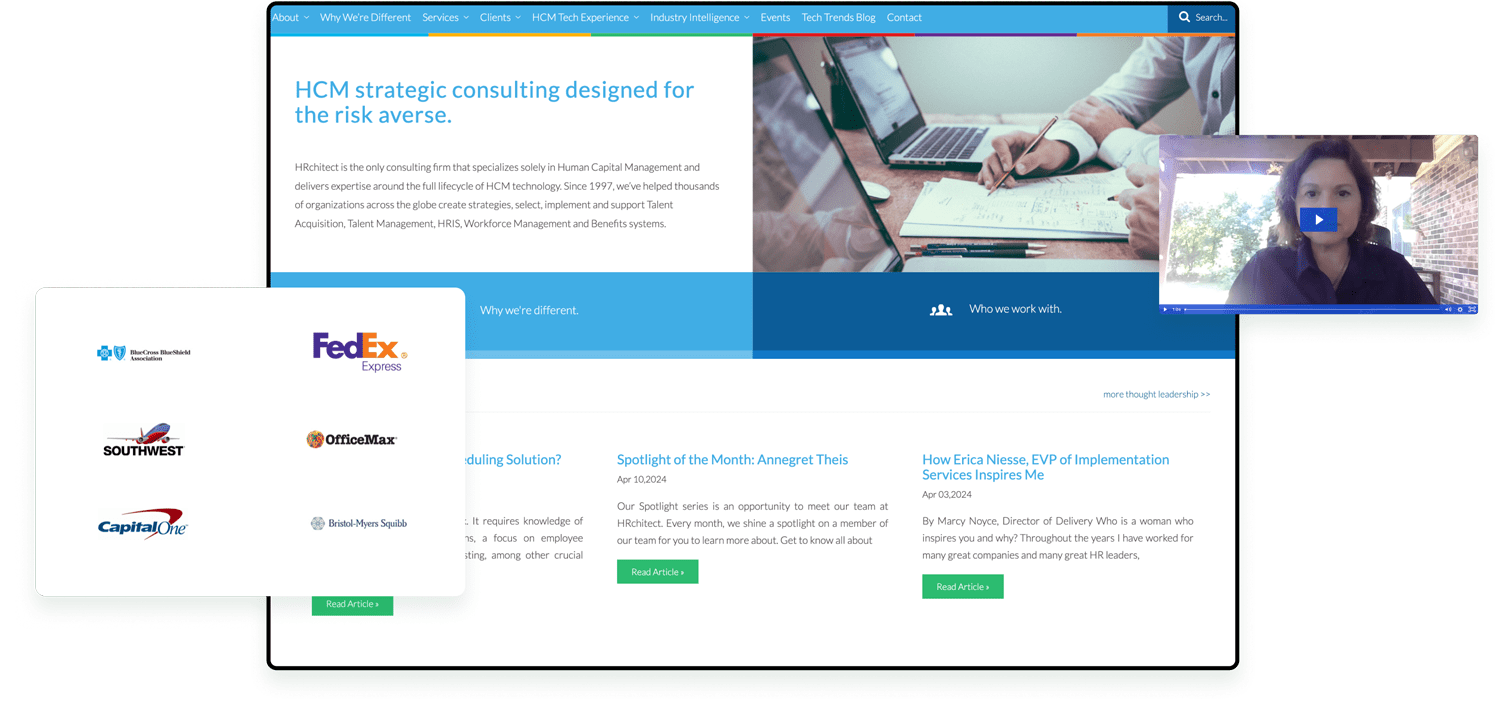 HRchitect homepage screehshots