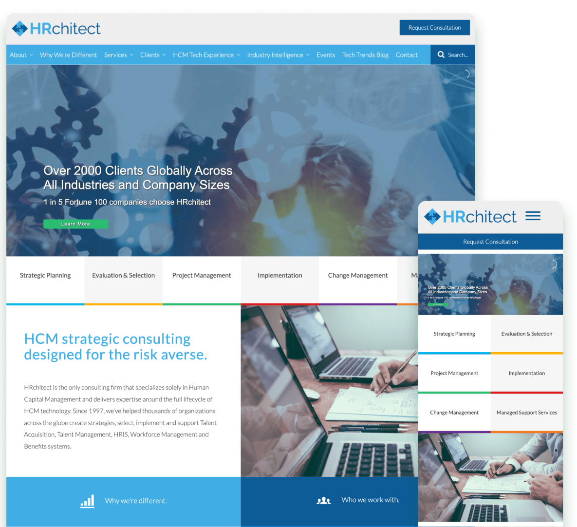 HRchitect homepage screenshots