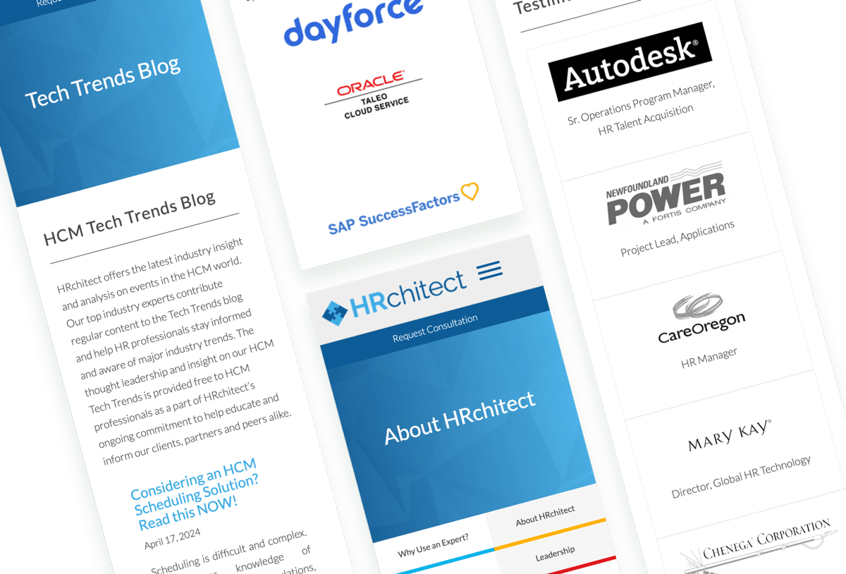 HRchitect mobile screenshots